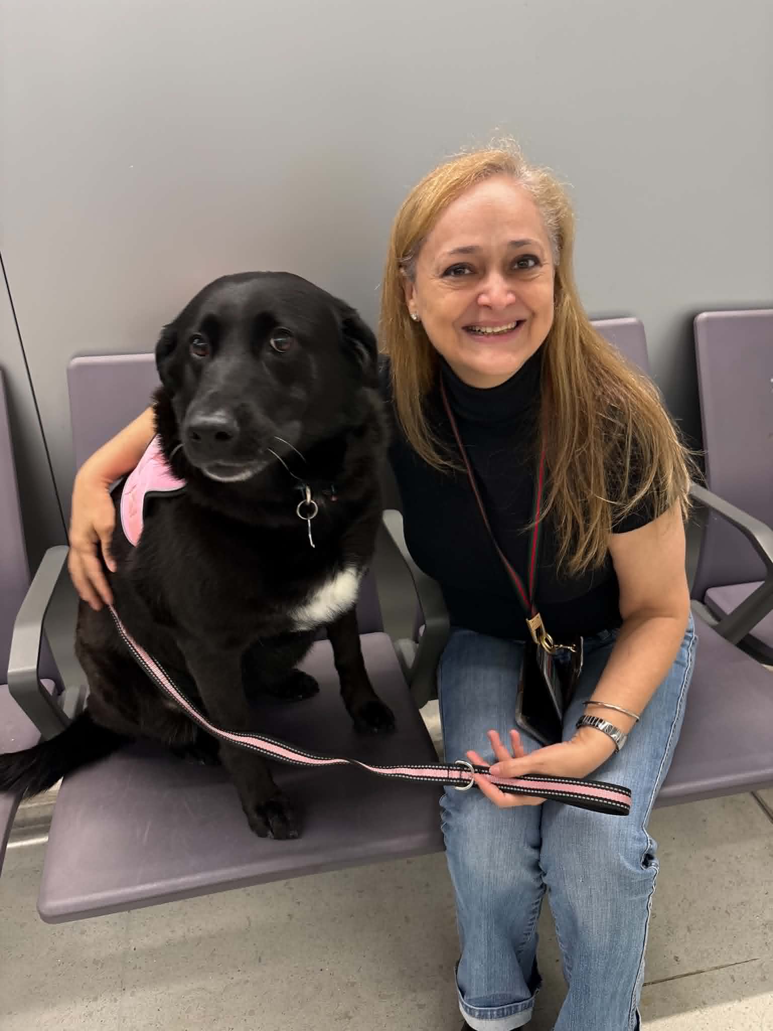 Remi with the SAT handler at Tocumen airport